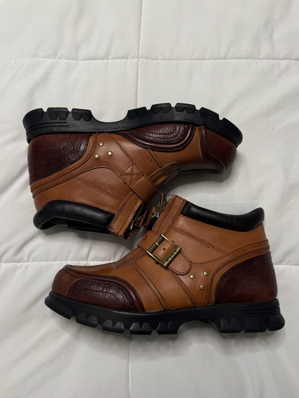 Men's Polo Brown Leather Vintage boots